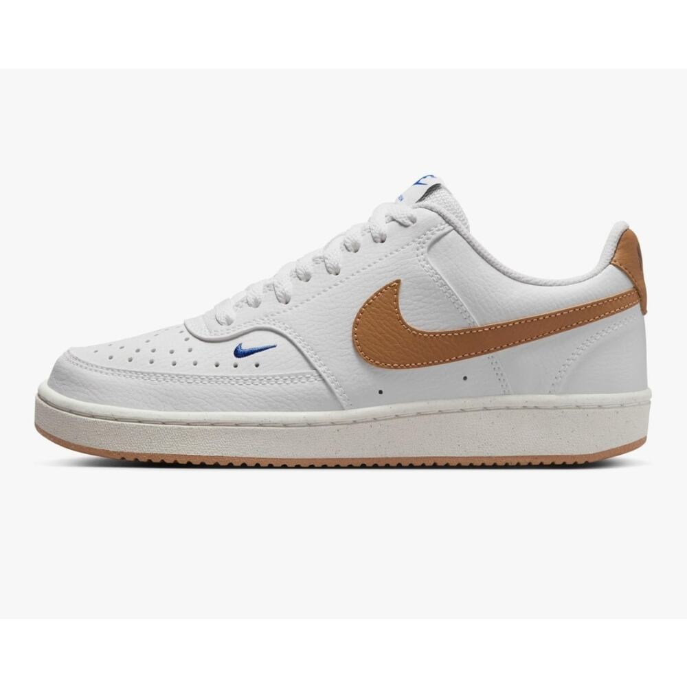 Nike Court Vision Low 
White / Flax Game Royal Sail 
NIB (no Lid) 
Wms Sz 8.5 - Picture 9 of 11